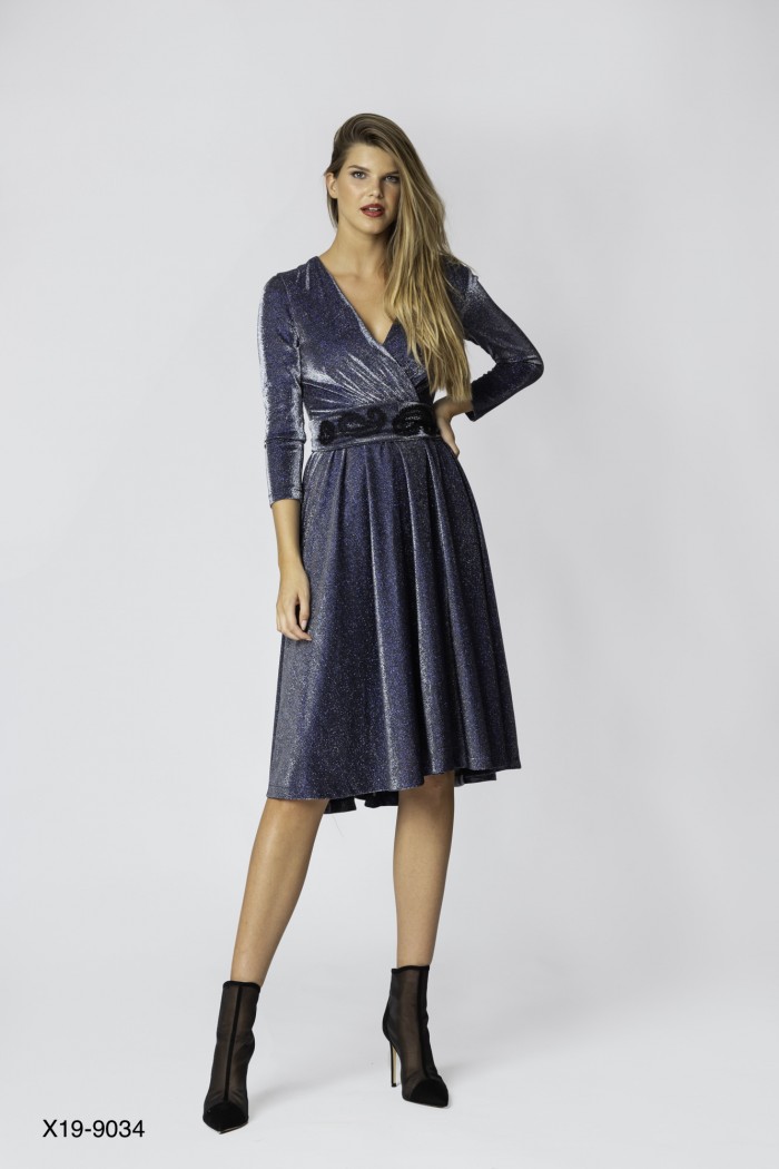 Lurex midi dress