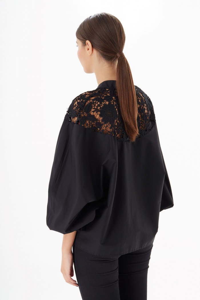 POPLIN LACE SHIRT