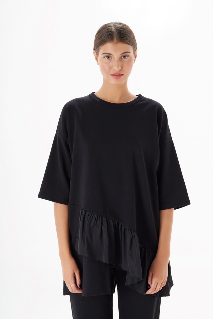 OVER SIZE RUFFLE BLOUSE