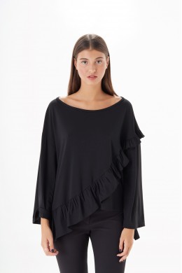 LONG SLEEVES RUFFLE BLOUSE